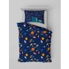 Faro Detská bavlnená posteľná bielizeň Vesmír 160x200 cm + 70x80 cm modrá