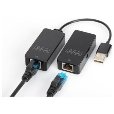 DIGITUS USB Extender, USB 2.0, for use with Cat5/5e/6 (UTP, STP or SFT) cable up to 50 m / 164 feetUSB Extender DA-70141