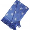 EVENIT Plážová osuška tenká HAMAM modré hviezdičky Bavlna 100x170 cm