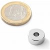 SOLLAU Neodymový magnet medzikružie D 12/4 mm, H 6 mm, N35, ponikelovaný