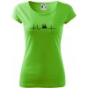 Ekg lokomotíva - Dámske tričko Pure - S ( Apple Green )