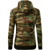 Moje srdce bije pre Bowling - Mikina dámska trendy zipper s kapucňou - XL ( Hnedý maskáč )