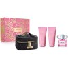 Versace Bright Crystal toaletná voda 90 ml + sprchový a kúpeľový gél 100 ml + telové mlieko 100 ml + kozmetická taška