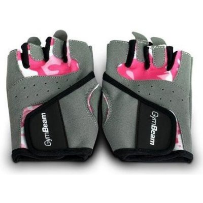 GymBeam Fitness Dámské rukavice Camo Pink - M - camo růžová