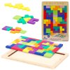 Drevený hlavolam – kreatívne geometrické puzzle pre deti