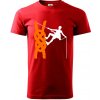 Lano horolezec - Klasické pánske tričko vyššej gramáže - M ( Červená )