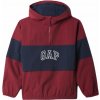 Chlapčenská bunda GAP, NYLON ANORAK vínová,tmavo modrá,biela XL