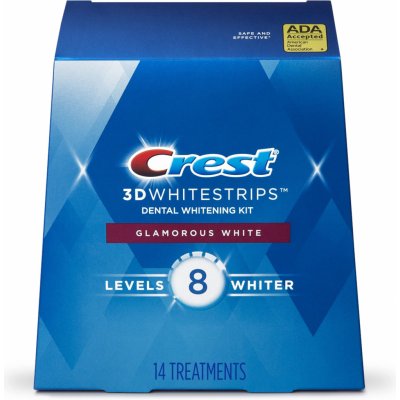 Procter & Gamble Crest 3D Glamorous White bieliace pásiky na zuby polovičné balenie 14 ks