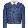 Guess Džínsové bundy SHERPA REG TRUCKER Modrá