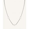 Strieborný náhrdelník s tromi srdiečkami Rosefield JNTHS-J613