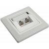 Solarix SX9-2-6-STP-WH Ethernetová Zásuvka pod omítku 2xRJ45 STP c6 23100094