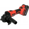 YATO Uhlová Brúska 18V 125Mm (3000-8500Rpm; Bl Motor; 2X4,0 Ah, Nabíjačka) So Systémom Mäkkého Štartu