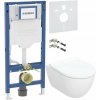 Súprava WC misa s pomaly sa sklápajúcim sedadlom Geberit Acanto 502.774.00.8, podomietková konštrukcia Geberit Duofix 111.320.00.6, 111.815.00.1, 156.050.00.1