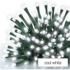 EMOS D4CC03 vianočná reťaz - cencúle CLASSIC 600 LED 10m 9W studená biela, IP44, farba drôtu - zelená, adaptér