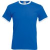 Fruit of the Loom Tričko Ringer T, racerback, krátký rukáv, pánské COT16116865102-royal blue/ M Modrá/bílá