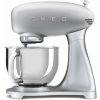 Kuchynský robot SMEG 50's Retro Style 4,8 l strieborný, s nerezovým podstavcom (SMF02SVEU)