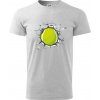 Tenisová loptička v triku - Klasické pánske tričko vyššej gramáže - 3XL ( Svetlosivý melír )