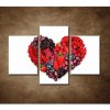 Ovocné srdce - 3dielny 90x60cm