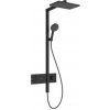 Hansgrohe Raindance Alive Q - Sprchový set s termostatom, 21x34 cm, 3 prúdy, EcoSmart, matná čierna - 24591670