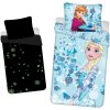 Jerry Fabrics Obliečky Frozen Light blue 02 svietiace efekt 140x200 70x90