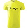 EKG Badminton košík - Klasické pánske tričko vyššej gramáže - M ( Neonová žltá )