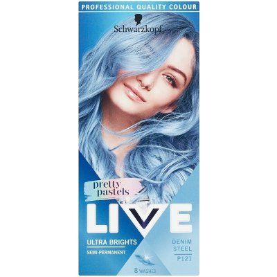 Schwarzkopf Live Ultra Brights farba na vlasy Metalická Modrá P121 od 5,55  € - Heureka.sk