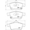 BREMBO Sada brzdových platničiek kotúčovej brzdy P23155