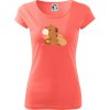 Kapybara so zmrzlinou - Dámske tričko Pure - 2XL ( Korálová )