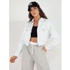 DŽÍNSOVÁ KRÁTKA BUNDA BLIRNA TY4165 BIELA