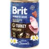 Konzerva pre psov Brit Premium by Nature Turkey with Liver 400 g