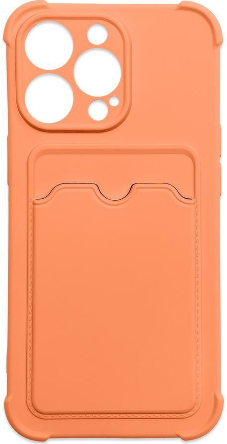 Hurtel Card Armor Case Pouch Cover iPhone 13 Mini Card Wallet Silikonové Air Bag Armor Cover oranžové