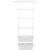 Majster Regál Nástenný regál do špajze 200x60x40 cm - TOPTRACK, Biely