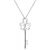 Šperky eshop - Náhrdelník zo striebra 925, retiazka a kľúčik, Fleur de Lis SP01.25