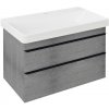 SAPHO - SITIA umývadlová skrinka 75,6x50x44,2cm, 2x zásuvka, dub strieborný SI080-1111