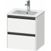 DURAVIT Ketho 2 závesná skrinka pod umývadlo, 2 zásuvky, 510 x 420 x 549 mm, biela matná, K25261018180000