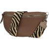 NovaKabelka.sk Reni Grande Taupe s prídavným popruhom II kožená talianska crossbody kabelka hnedá