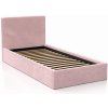 Čalúnená detská posteľ 90x200 s roštom, Ružový Velvet Kids Line 4