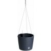 Prosperplast RATO ROUND W Závesný kvetináč + zavlažovcí systém 25,6x21,9cm antracit RTW260