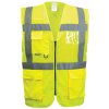 PORTWEST HI-VIS MADRID EXECUTIVE C496 / Reflexná vesta so sieťovinou - HV žltá 5XL