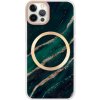 AppleKing mramorový kryt s MagSafe pre iPhone 11 Pro Max - tmavo zelený - možnosť vrátiť tovar ZADARMO do 30tich dní