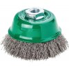 Hrncová kefa oceľ 65 x 0,3 mm V4A/M14 Lessmann 421467, vlnitý drôt (EDE79850065)