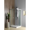AQUALINE ALAIN 80cm sprchový kút štvorcový, biely profil, matné sklo, BTQ800
