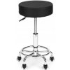 Kozmetické kreslo ModernHome PVC koža, kov (čierna chrómovaná základňa)