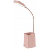 Moderná LED stolná lampa ružová s organizérom, 5000K, 37 cm Rabalux