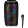 VEĽKÝ REPRODUKTOR BOOMBOX BLUETOOTH PRENOSNÝ BEZDRÔTOVÝ USB KARAOKE RGB 16W