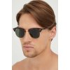 Okuliare Ray-Ban CLUBMASTER pánske, hnedá farba, 0RB3016