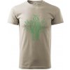 Tlačený spoj strom - Klasické pánske tričko vyššej gramáže - S ( Ľadovo sivá )