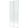 Mexen Velar L, 2-krídlová posuvná vaňová zástena 80 x 150 cm, 8mm číre sklo, biely profil, 896-080-003-01-20