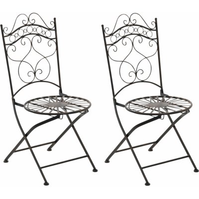 Kovová stolička skladacia Indra (SET 2 ks) - Bronzová