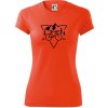 Cyklo trojuholník - Dámske Fantasy športové (dresovina) - 2XL ( Neónová oranžová )